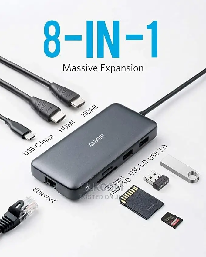 Anker Powerexpand 8-in-1 10gbps USB-C Hub - Gray