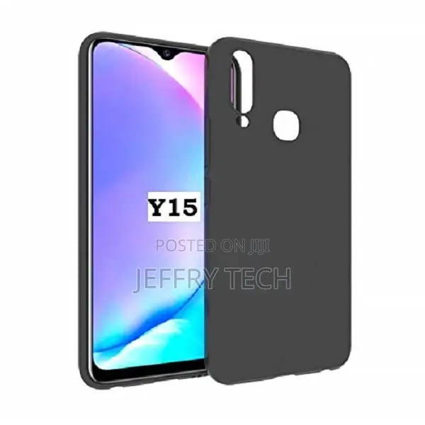 Silicone Back Cover for Vivo Y15 - Black