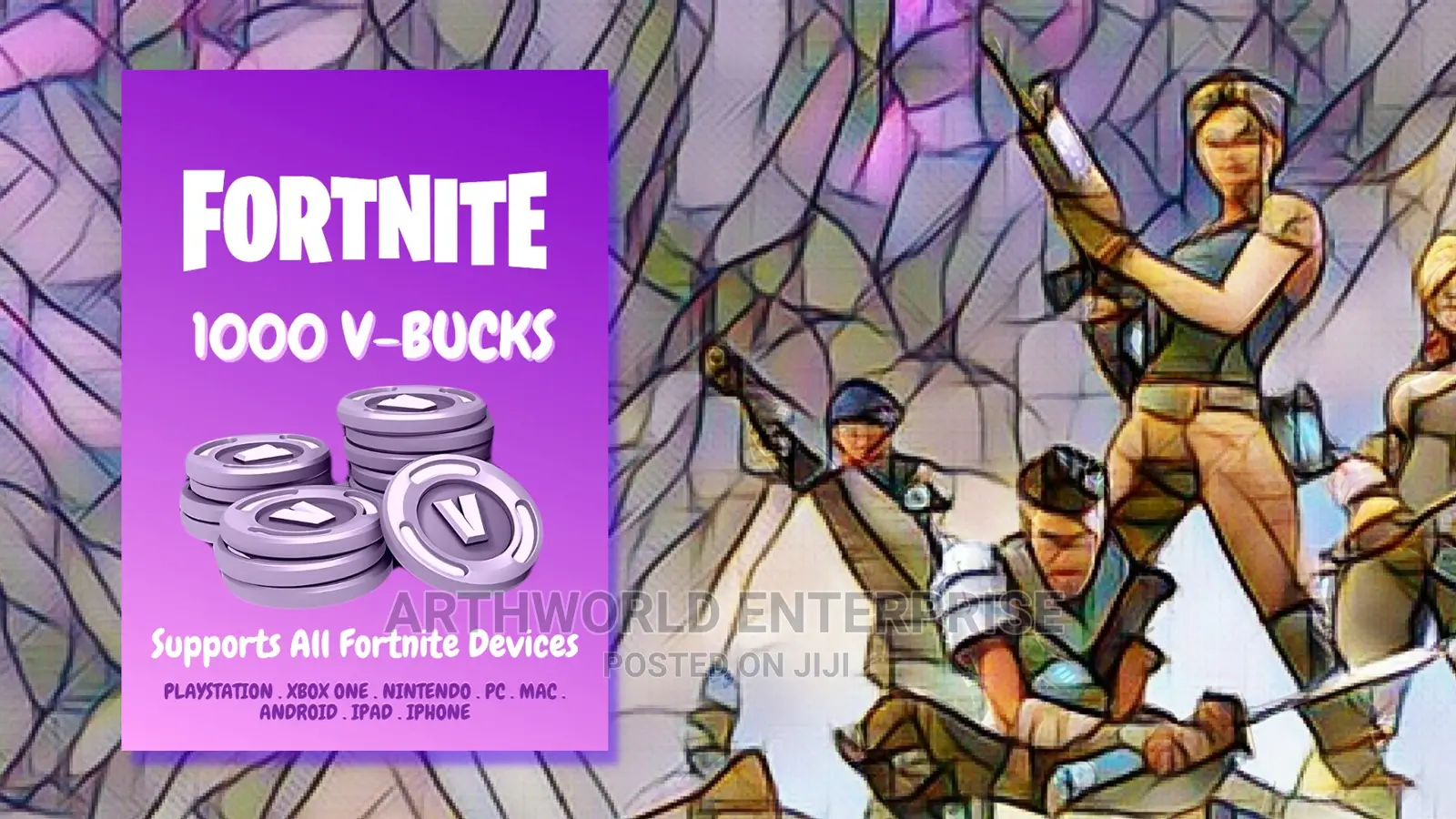 Fortnite Vbucks | 1000 v-Bucks Gift Key