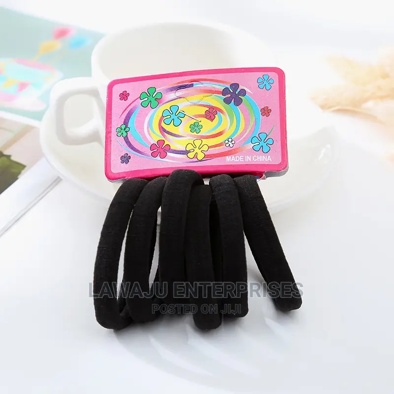 Black Hair Ribbons - 6pcs