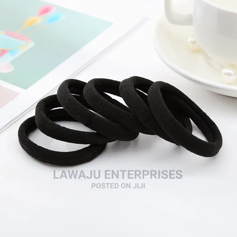Black Hair Ribbons - 6pcs