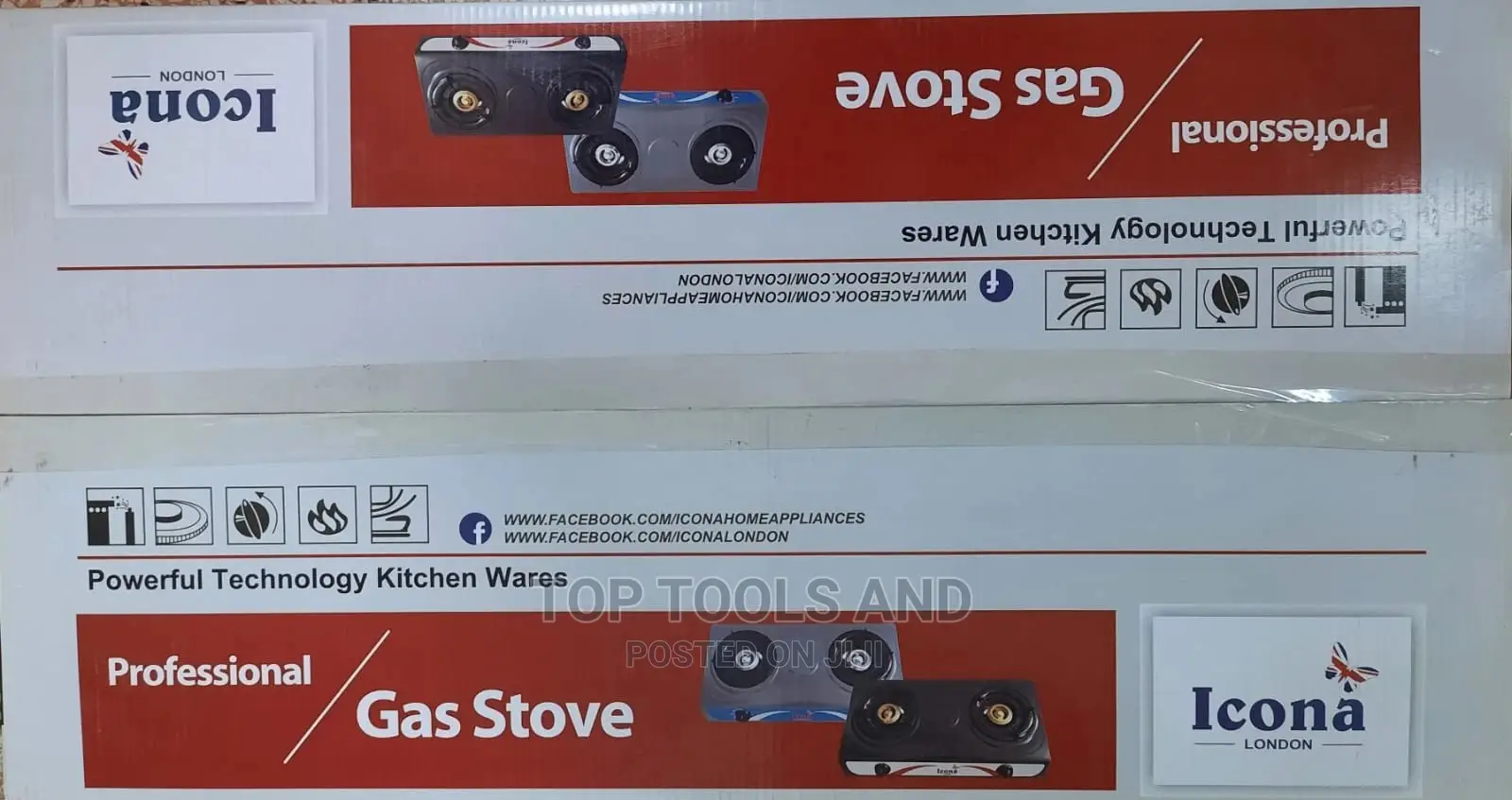 2 Burner Icona Gas Cooker
