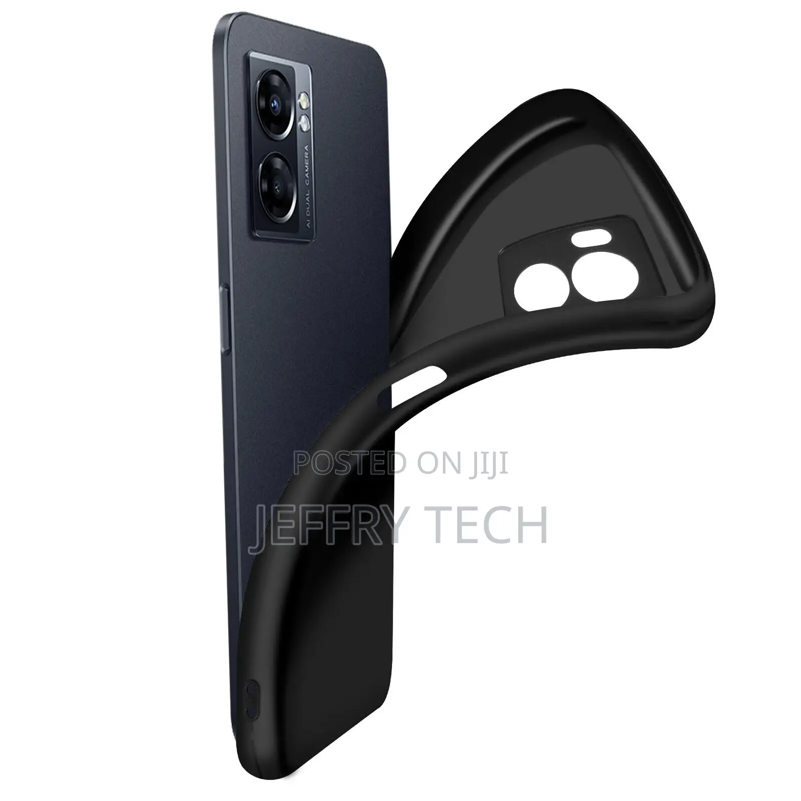 Oppo A77 Resistant Silicone Gel Flexible Case Black