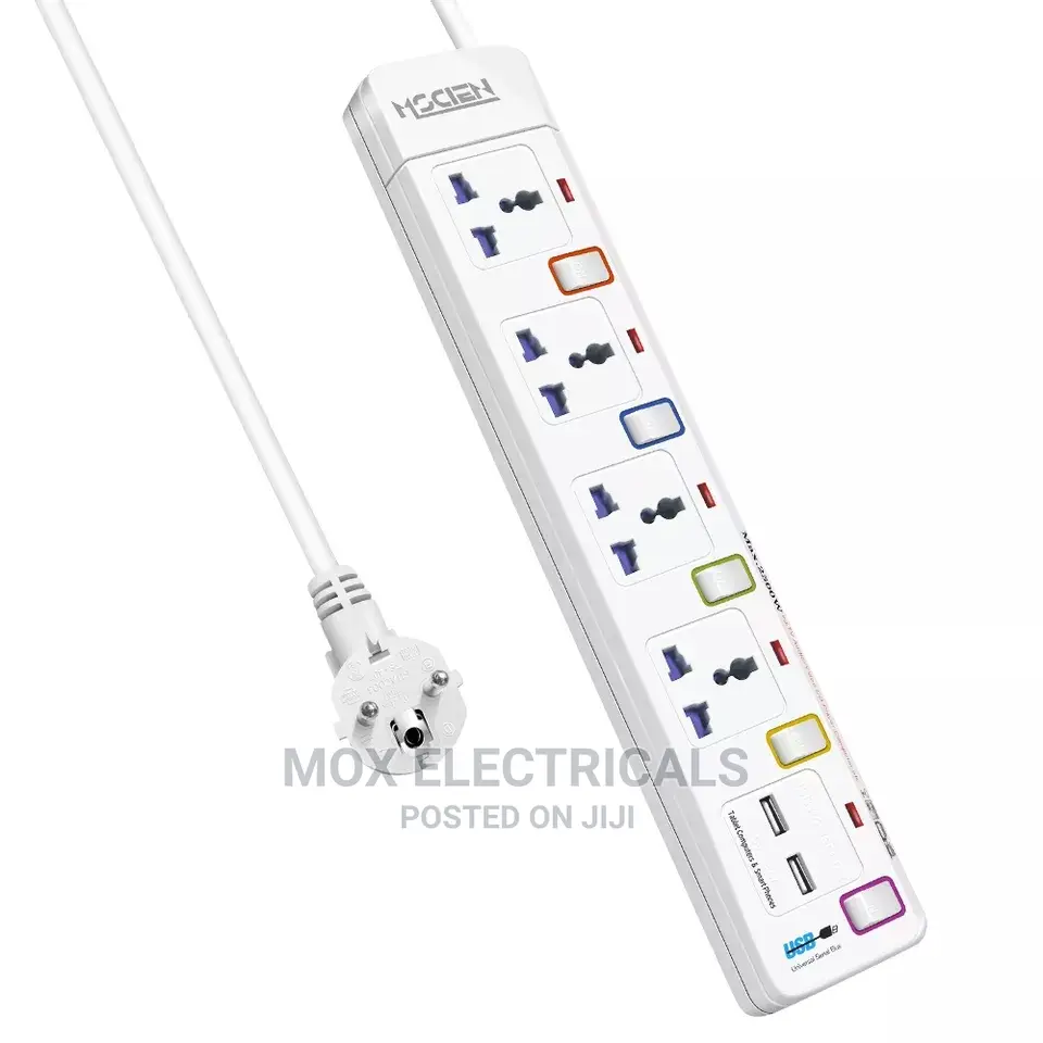 Quality 4way Extension, 2usb Ports, Surge Protector.