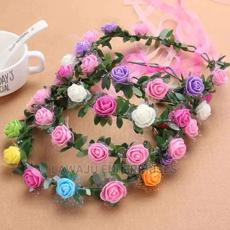 Baby Shower Flowered Tiara Crown Headband