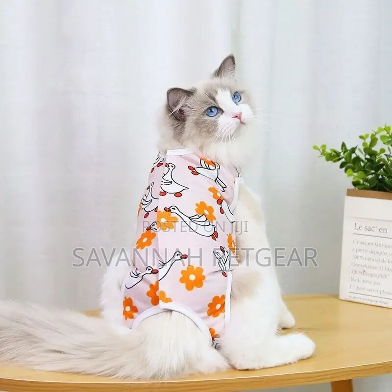 Funky Small Dog Cat Recovery Suit Clothe Pajamas