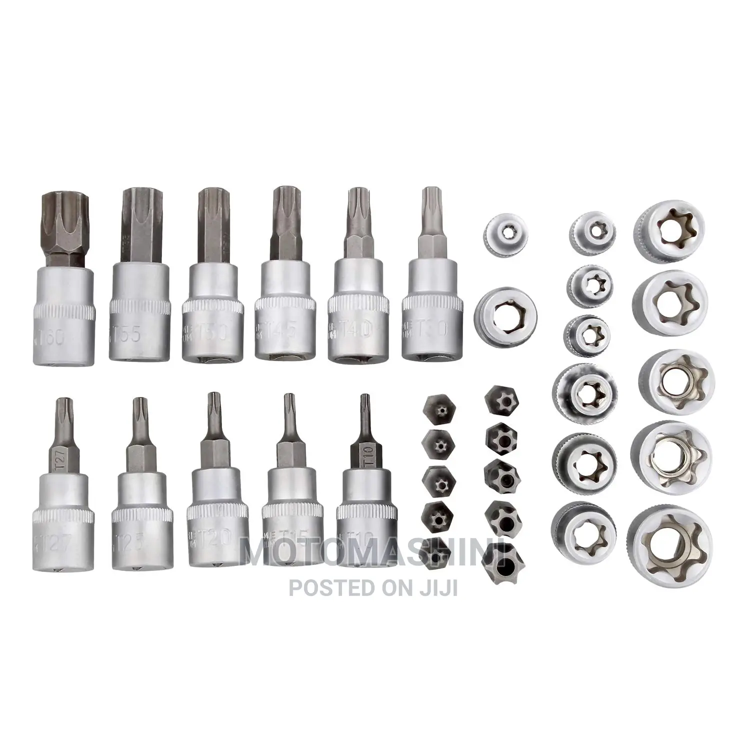 34 Pieces Torx and Etorx Socket Kit Male and Female Torx Etorx Sockets