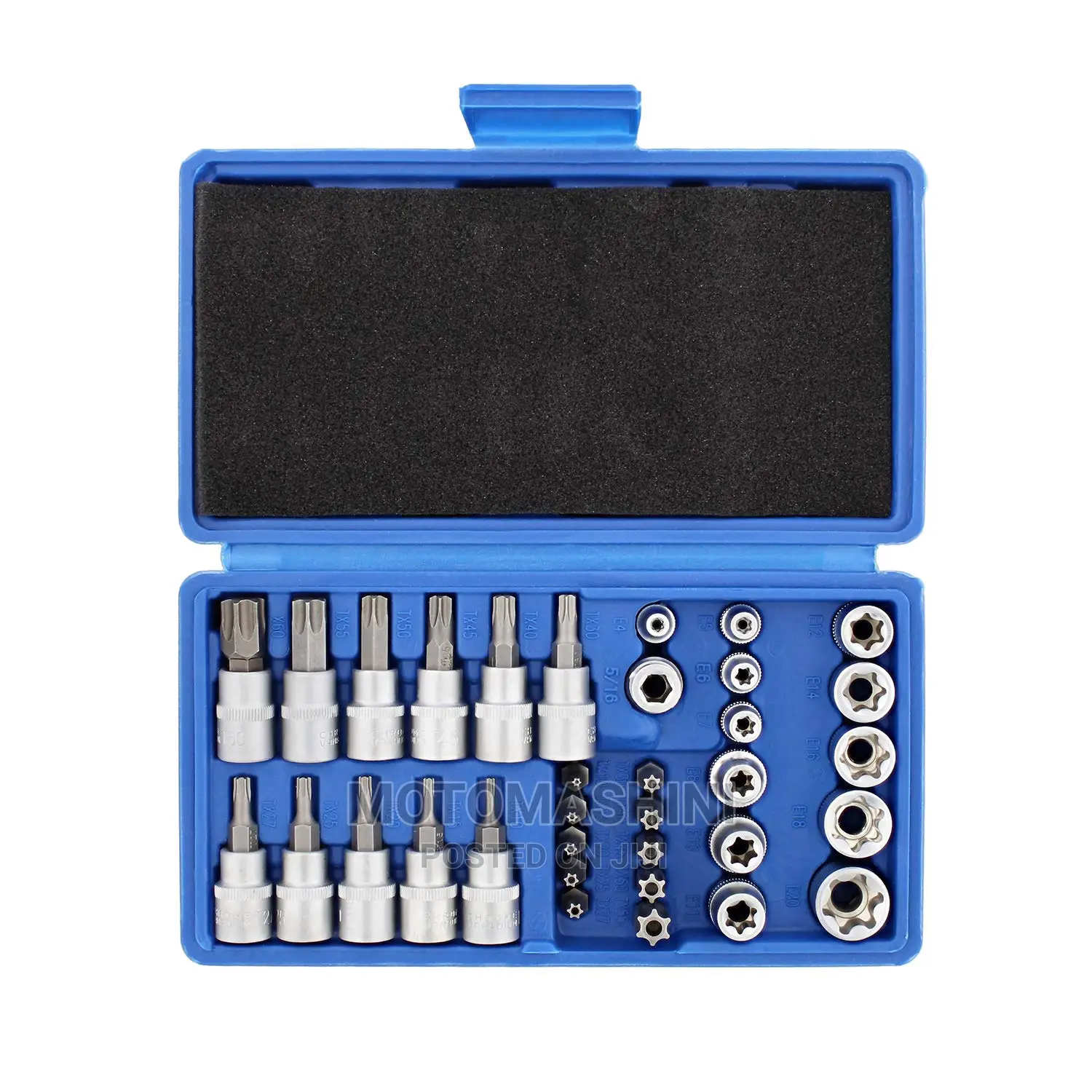 34 Pieces Torx and Etorx Socket Kit Male and Female Torx Etorx Sockets