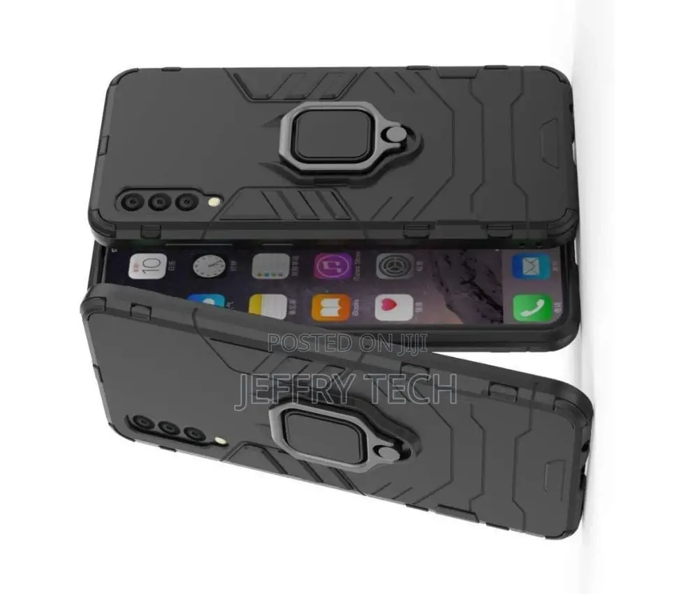 Black Defender Series Covers for Samsung Galaxy A50 - Ring