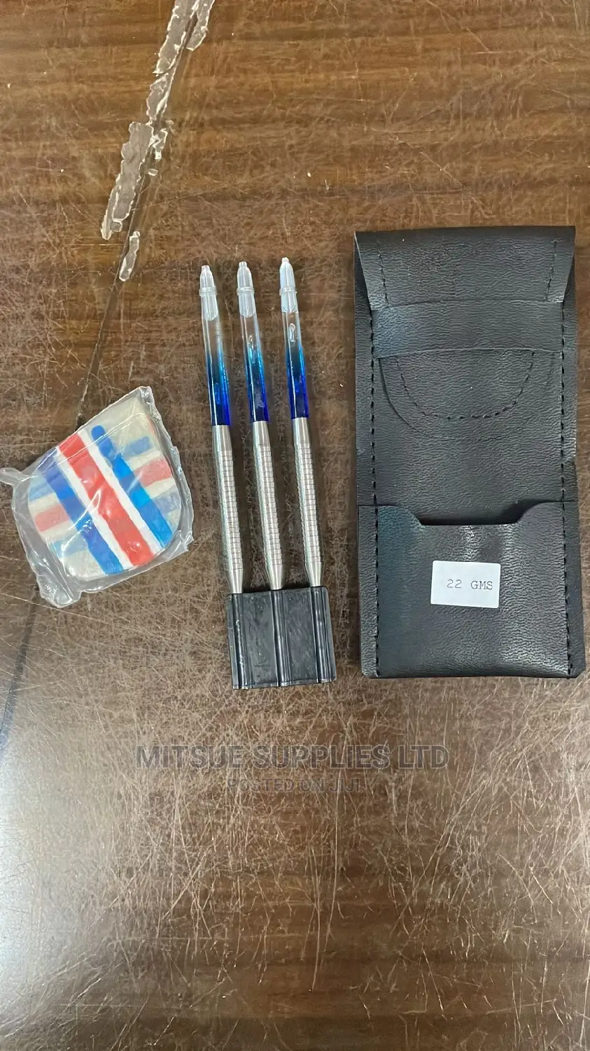 A Set Of Premium Tungstem Darts 22g With Flights Wallet