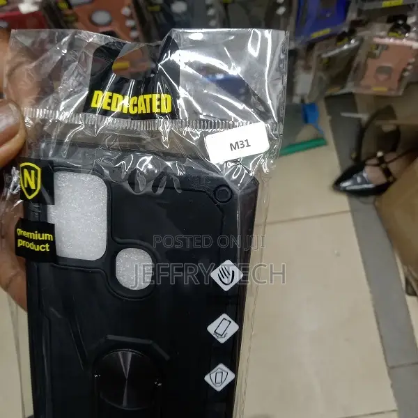 Cover for Samsung Galaxy M31 Iron Man With Metal Ring