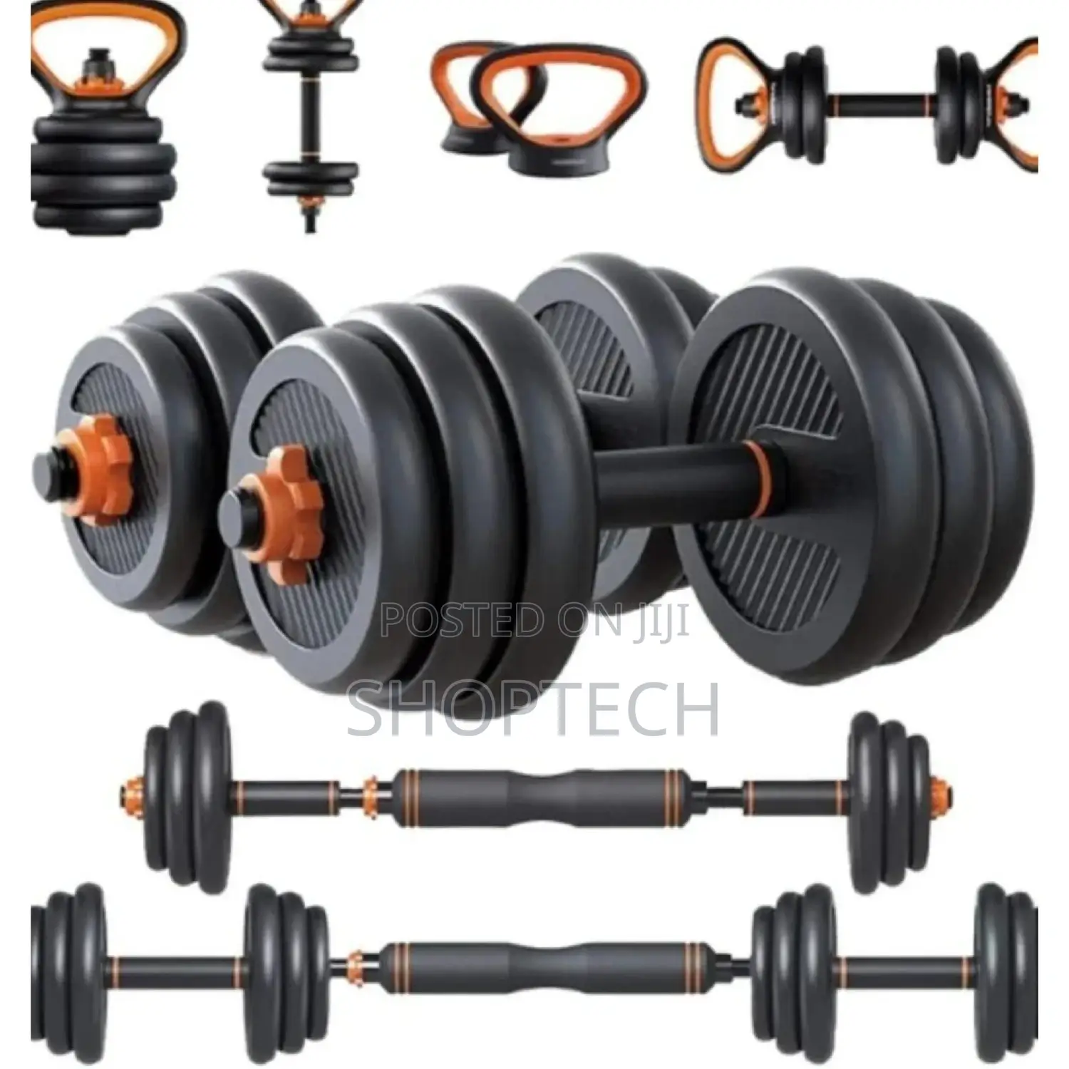 30kgs Dumbell With Barbell and Kettlebell.
