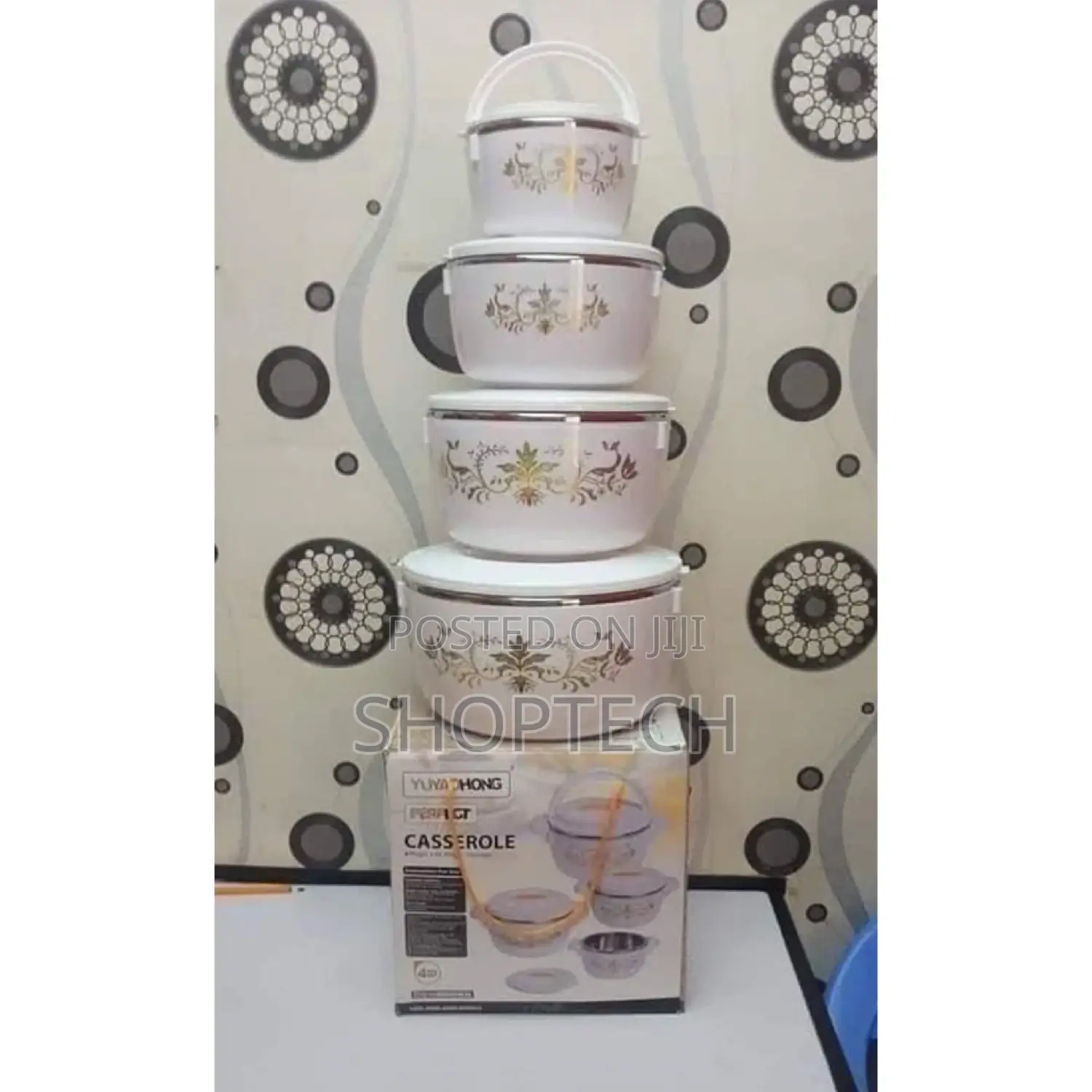 Set of 4 White Casserole