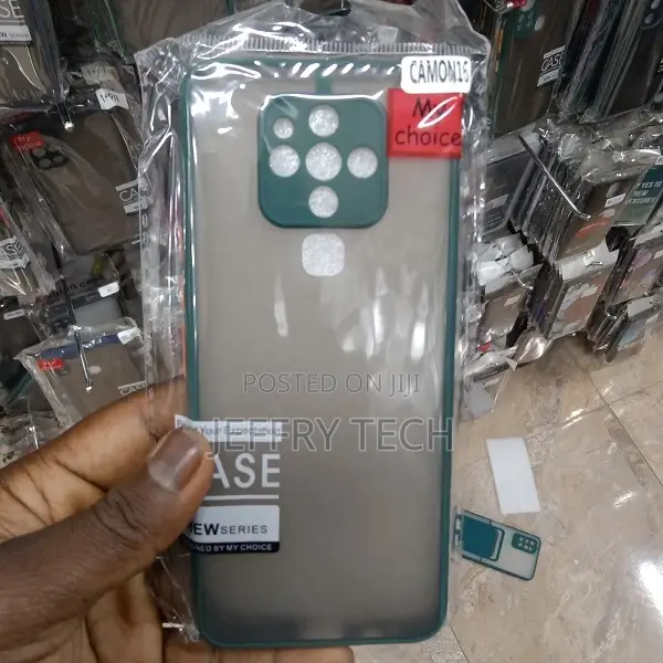 Back Cover for Tecno Camon 16, Frosted Smoke Case, Camera Pr
