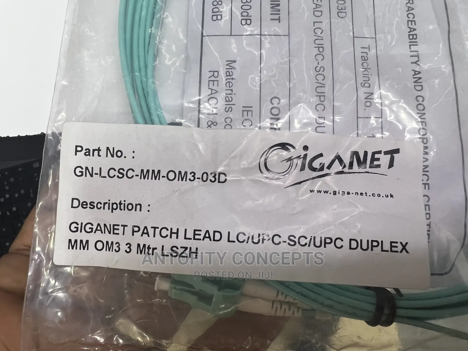 GIGANET Duplex Patchcord LC-SC Multimode 3 Metre