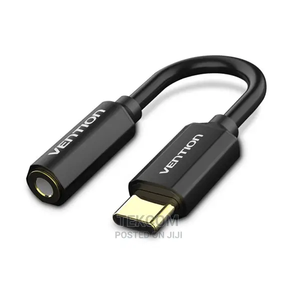 Vention Type-C to 3.5mm Audio Cable 0.1m Black Metal