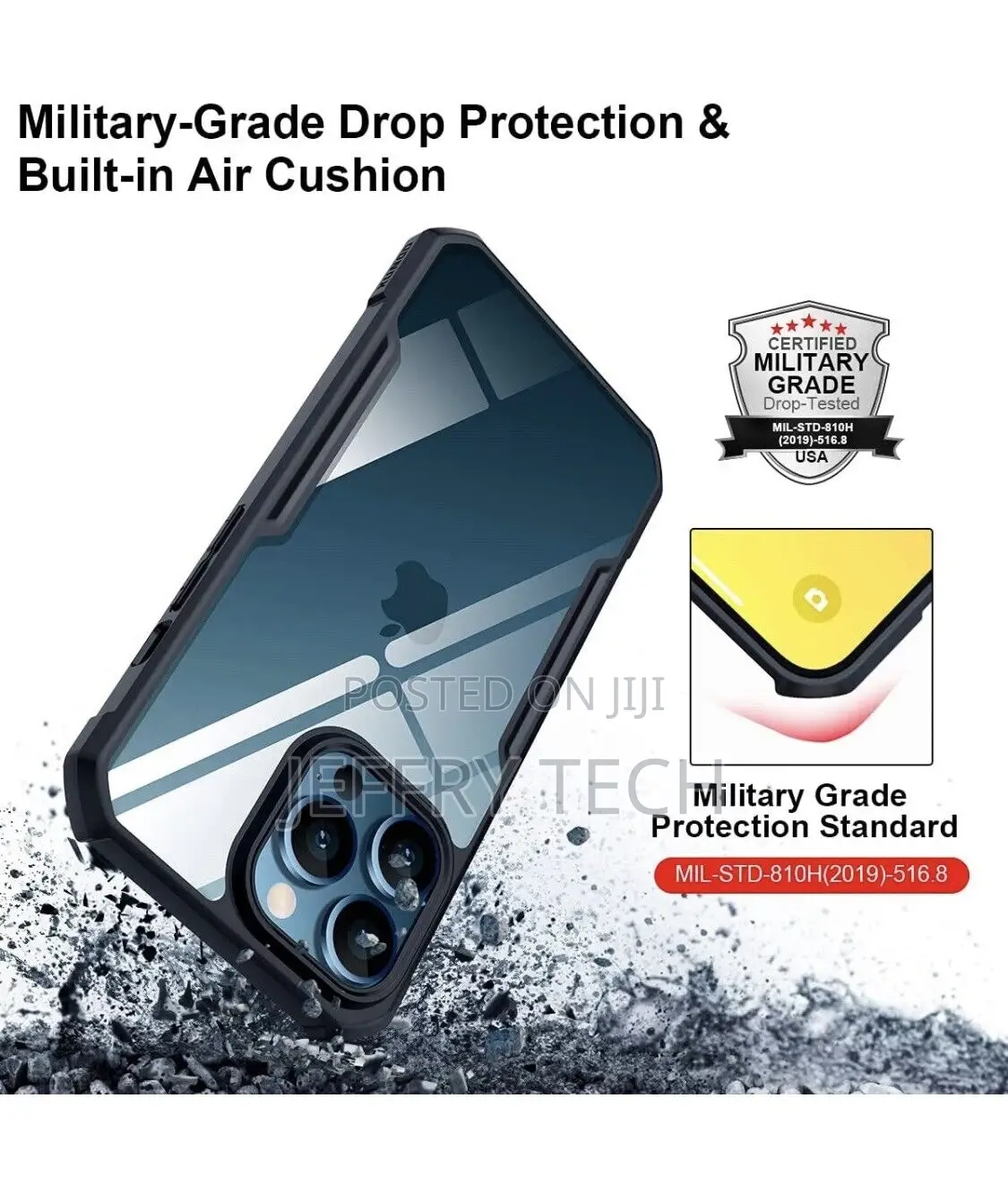 Xundd Case for iPhone 13 Pro Max Slim Clear Back Shockproof