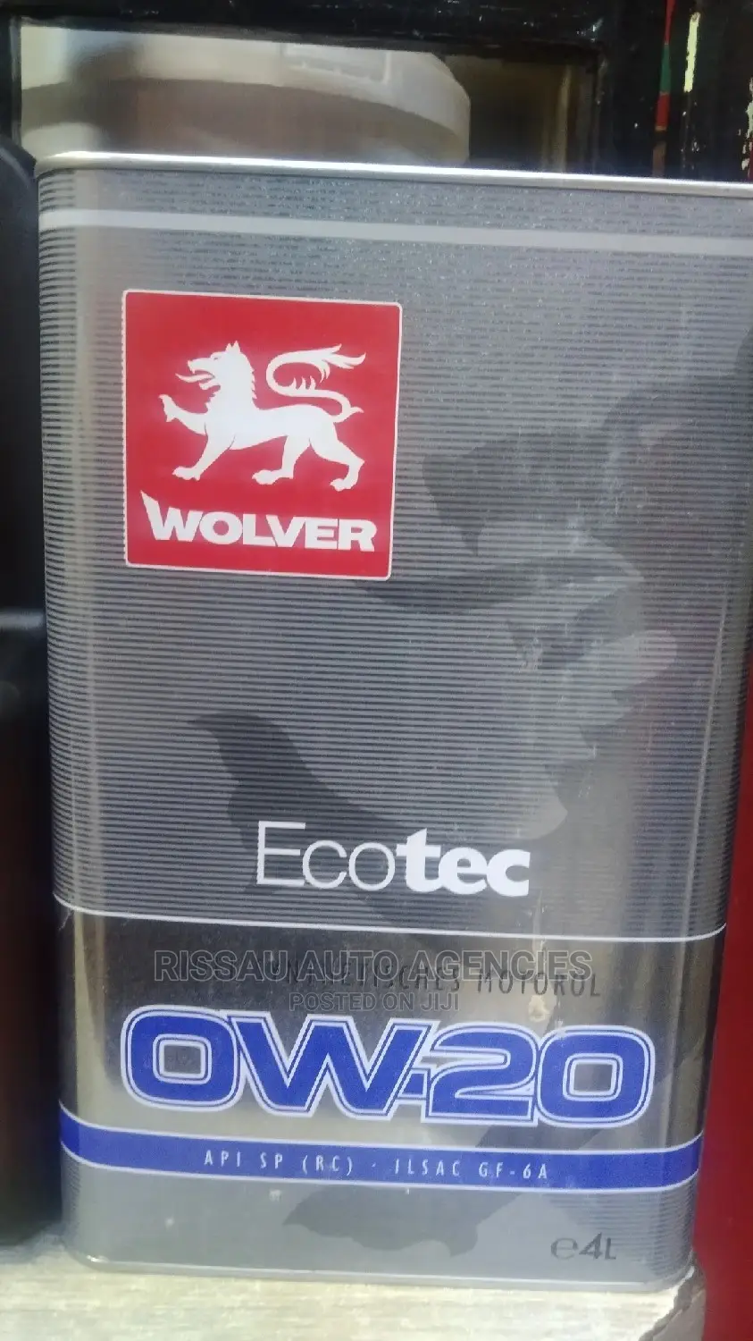 Wolver 0w20 Ecotech Engine Oil Meets SP (RC) Specifications.