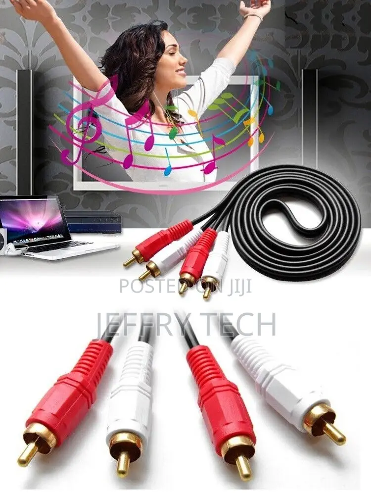 2RCA to 2 RCA Male to Male Dual Stereo Audio 3M Copper Core