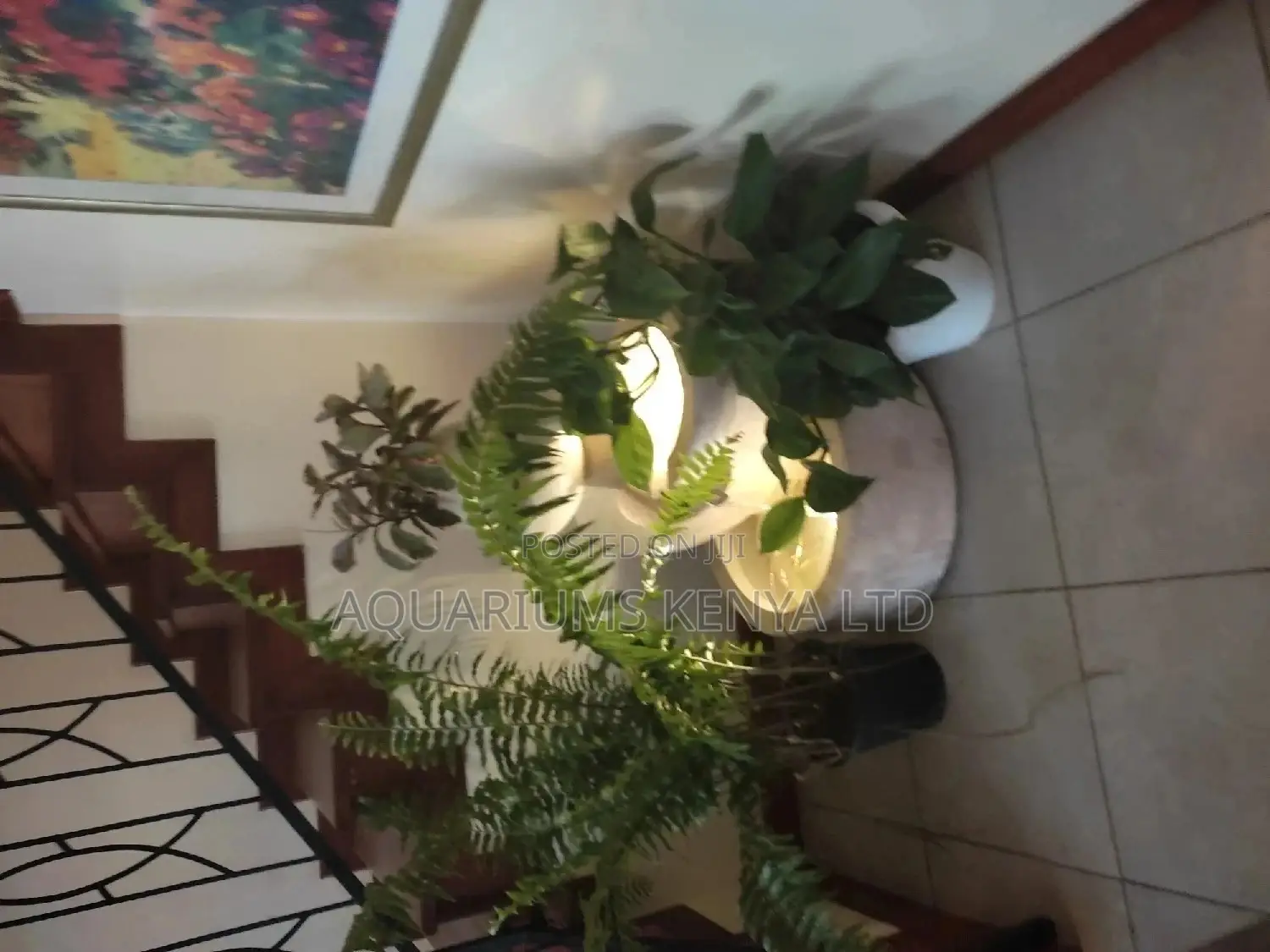 Under Stairs , Fiberglass Fountain Perfectly Done,Water Fall