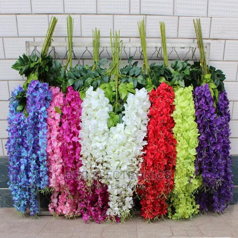 Artificial 3 Strands Hanging Wisteria
