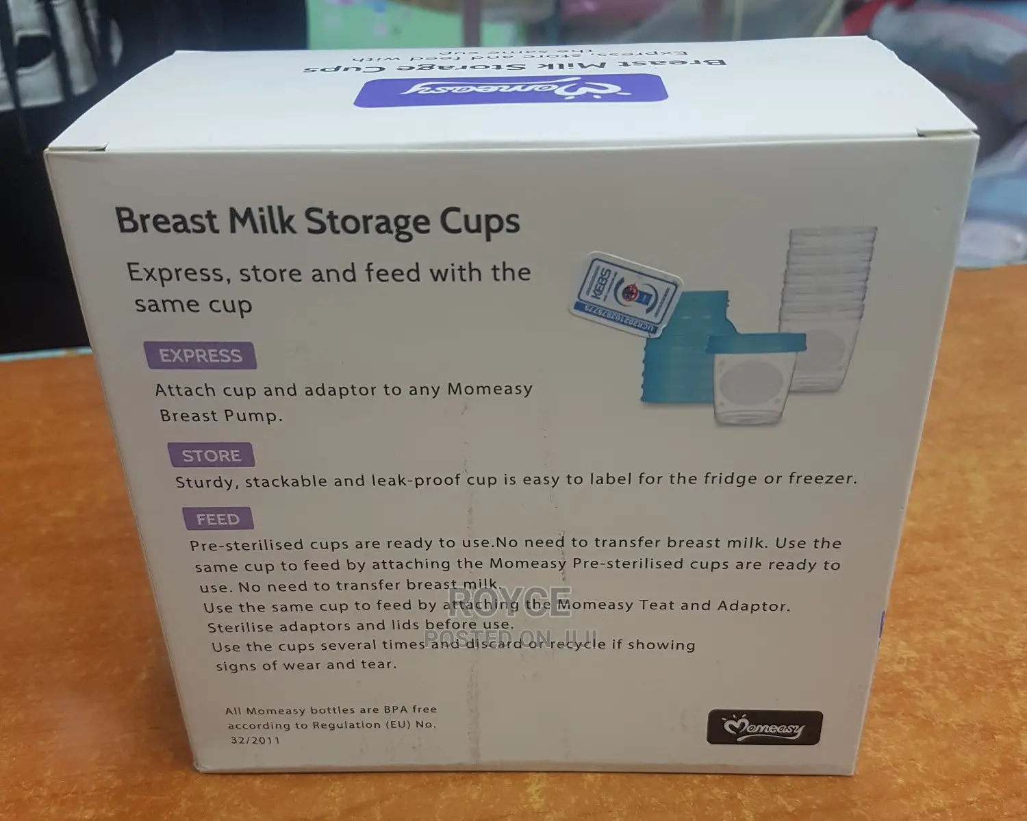 6pcs Breast Milk Storage Cups