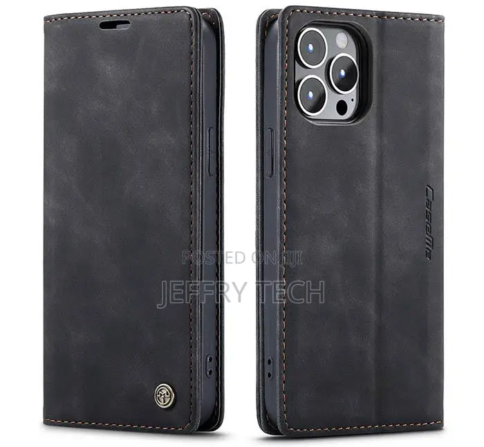 Caseme iPhone 13 Pro Max Wallet Kickstand Case Black