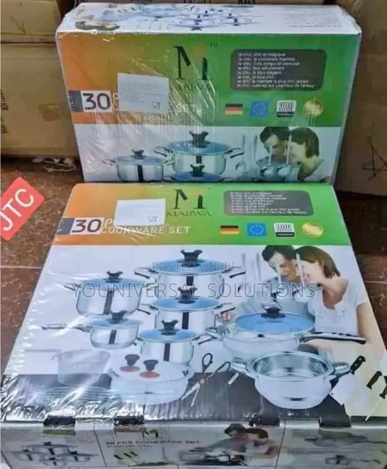 Marwa Stainless Steel 30pcs Cookware Sets.