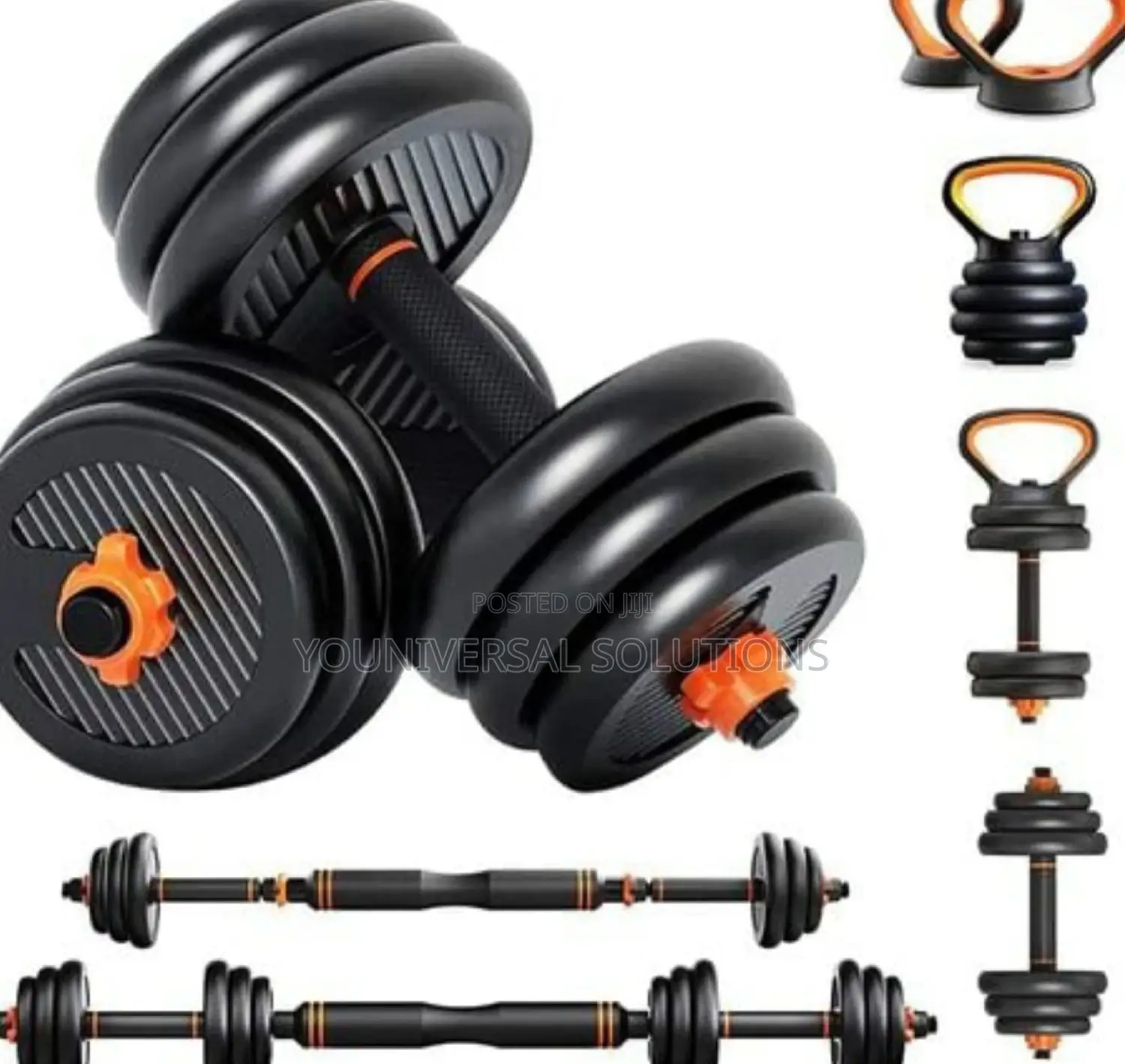 20kgs Dumbbell Set With Kettlebell and Barbell.