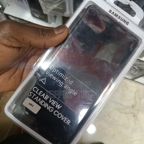 Samsung Galaxy A91 Mirror Flip Cover, Mobile Clear View Shoc