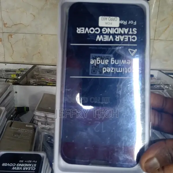 Flip Cover for Oppo A93 5G Mirror S-View Stand