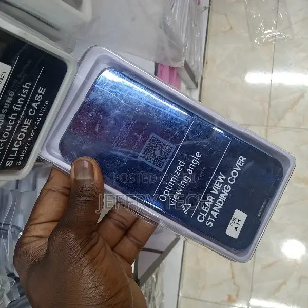 Flip Cover for Samsung Galaxy A11, Latest Clear View Standin