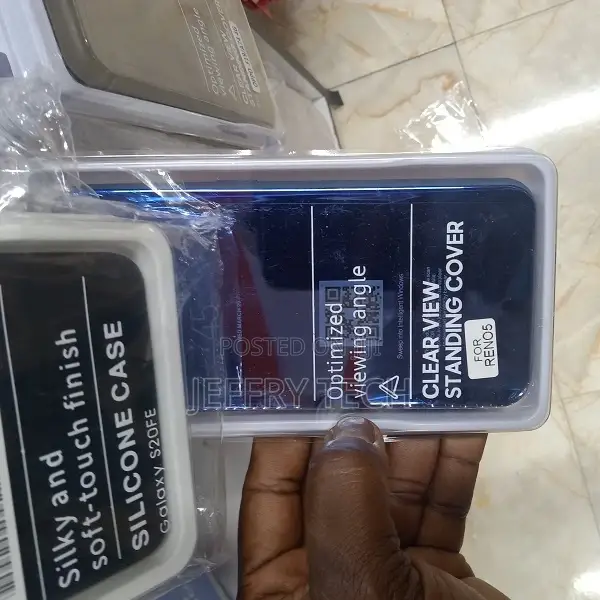 Mirror Flip Cover for Oppo Reno 5 - Black