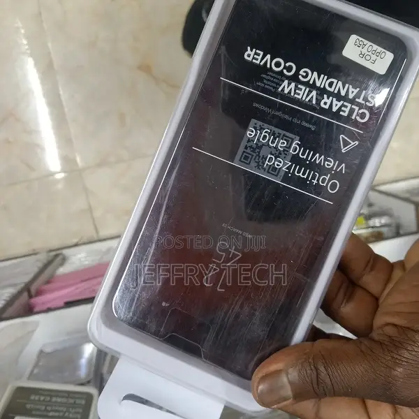 OPPO A53 2020 Plating Mirror Flip Case - Black