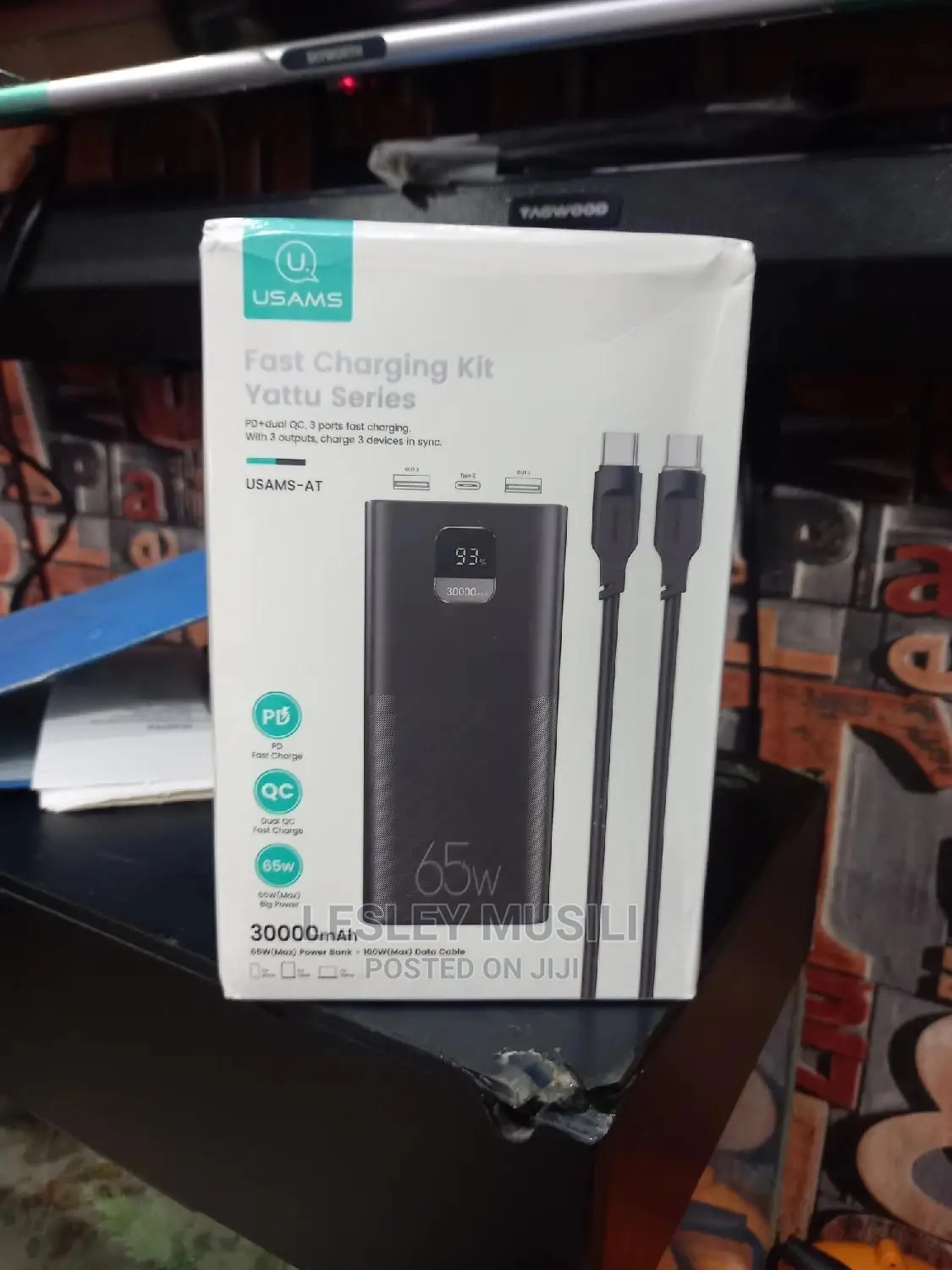 Usams Powerbank 30000mah 65W