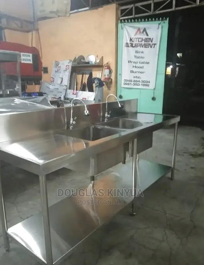 6/2 Stainless Steel Washing Sink ( Double Deep Bowl)
