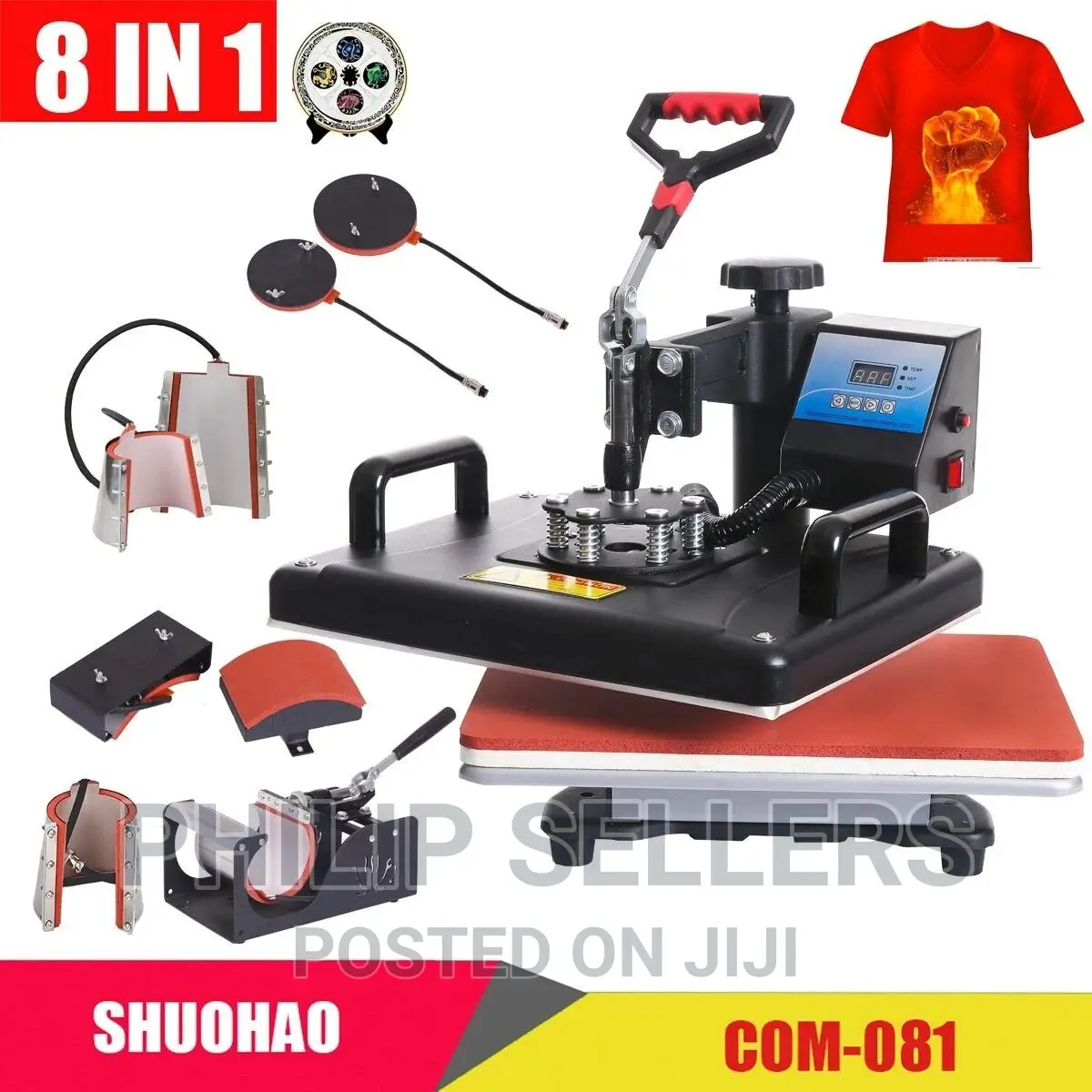 1 1 X 14 8 in 1 Combo Heat Press Machine Sublimation Printer