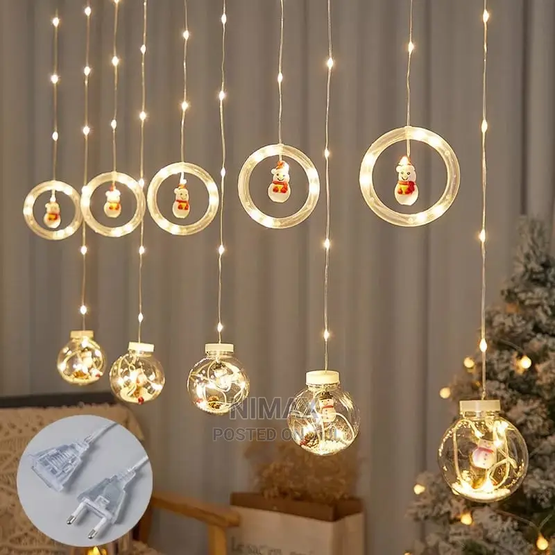 Garland Christmas Curtain Lights Balls 3x1mtrs