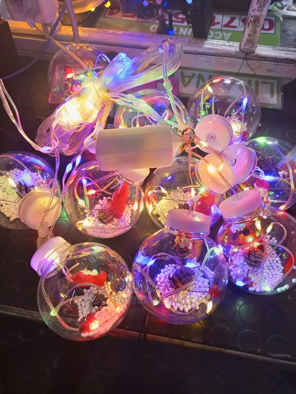 Garland Christmas Curtain Lights Balls 3x1mtrs