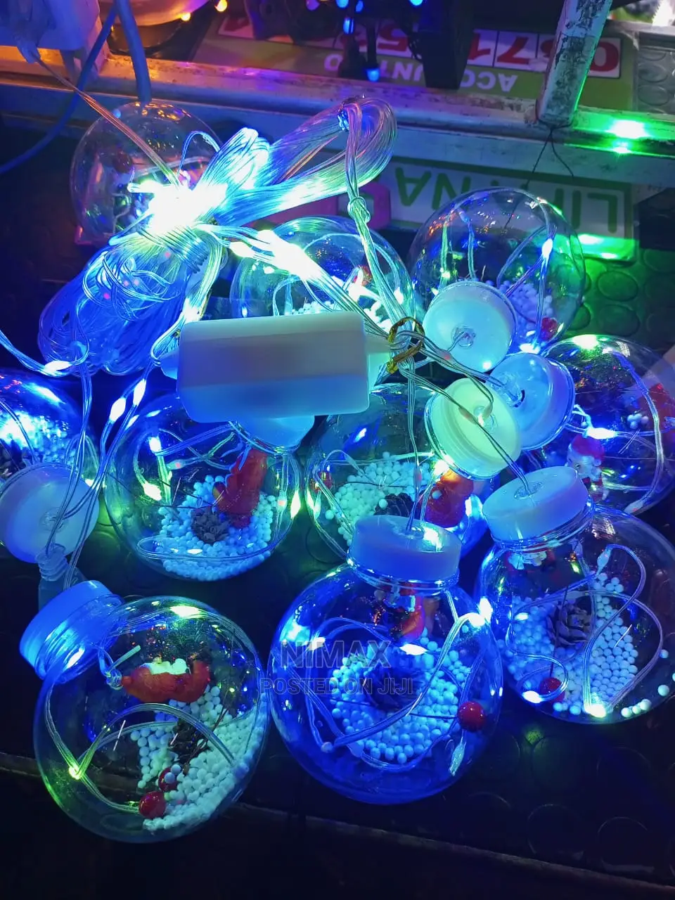 Garland Christmas Curtain Lights Balls 3x1mtrs