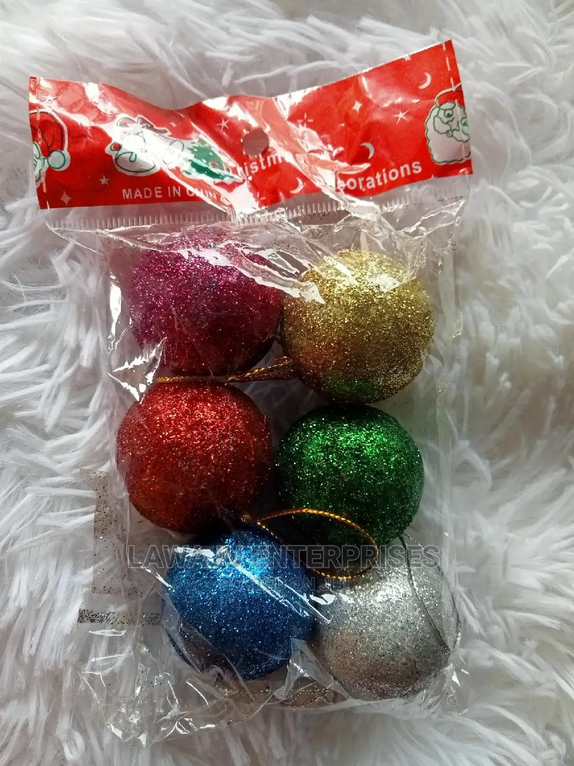 Christmas Decorating Shiny Balls- 6pcs