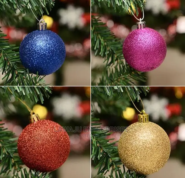 Christmas Decorating Shiny Balls- 6pcs