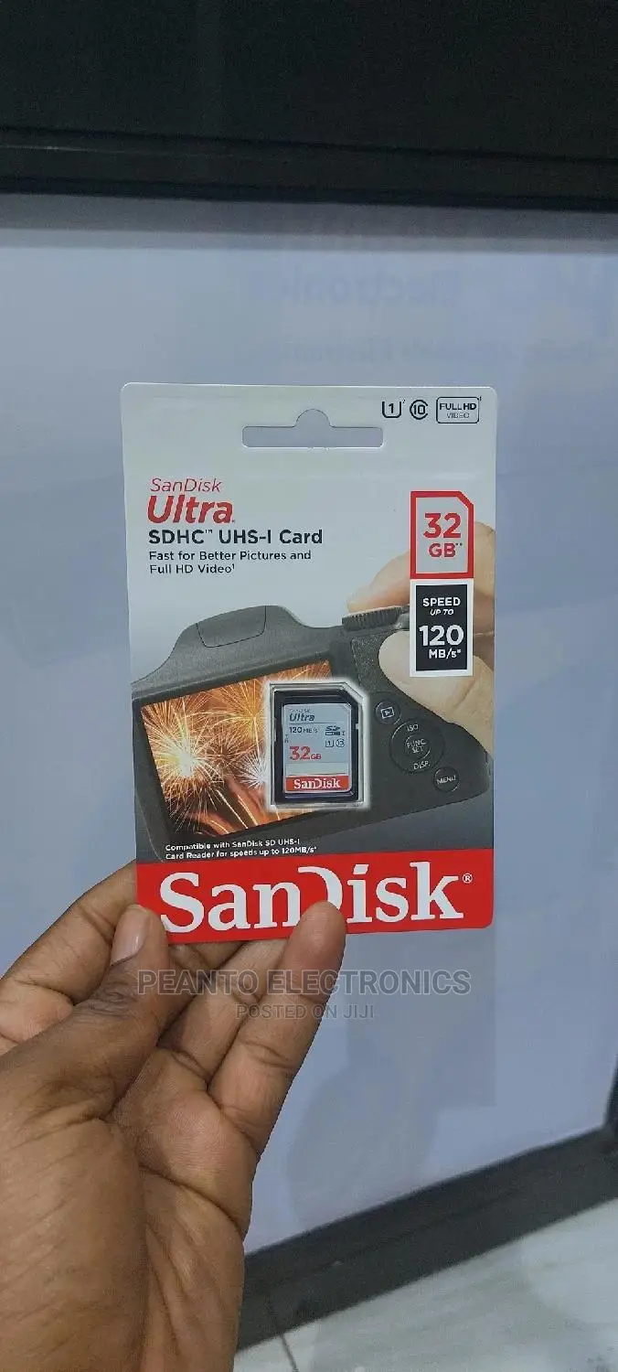 Sandisk 32gb Ultra SDHC Uhs-I Memory Card - 120mb/S, C10, U1