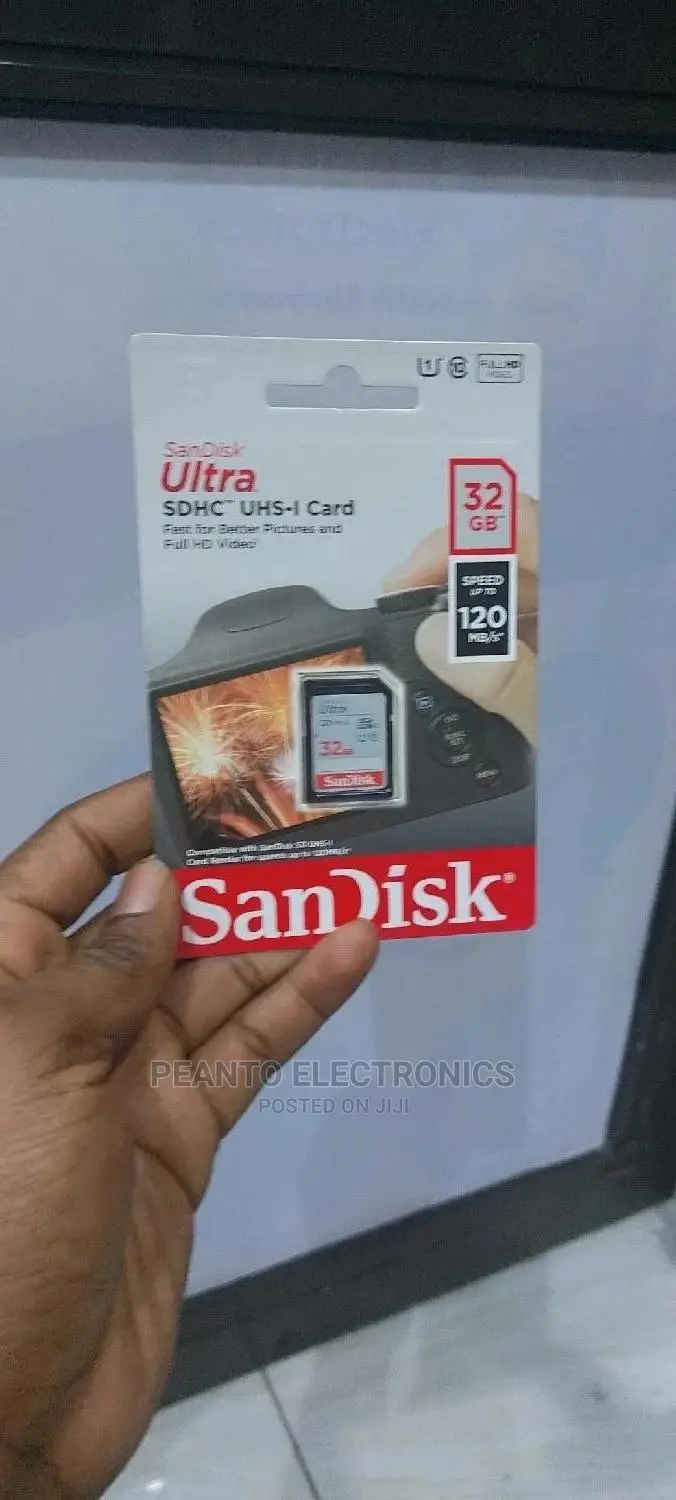 Sandisk 32gb Ultra SDHC Uhs-I Memory Card - 120mb/S, C10, U1