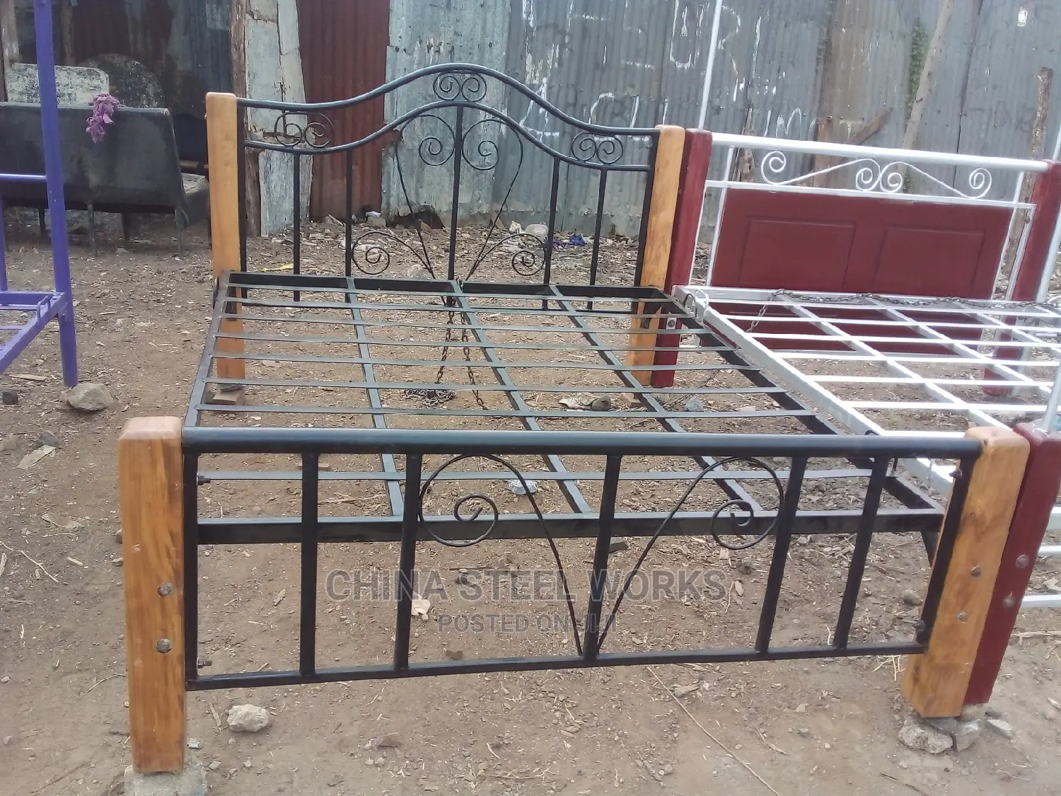 5 by 6 Metalic Frame Mahogany Stands