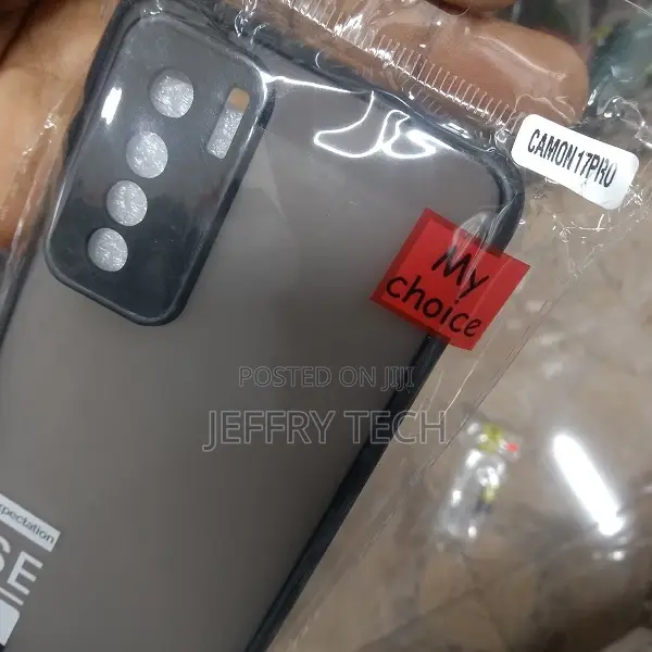 Back Cover for Tecno Camon 17 Pro (PC Hard Back, Smoke Camer