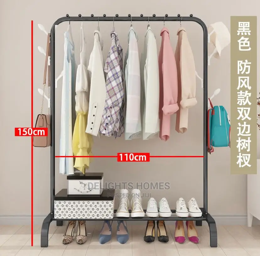 Double Pole Clothing Rack