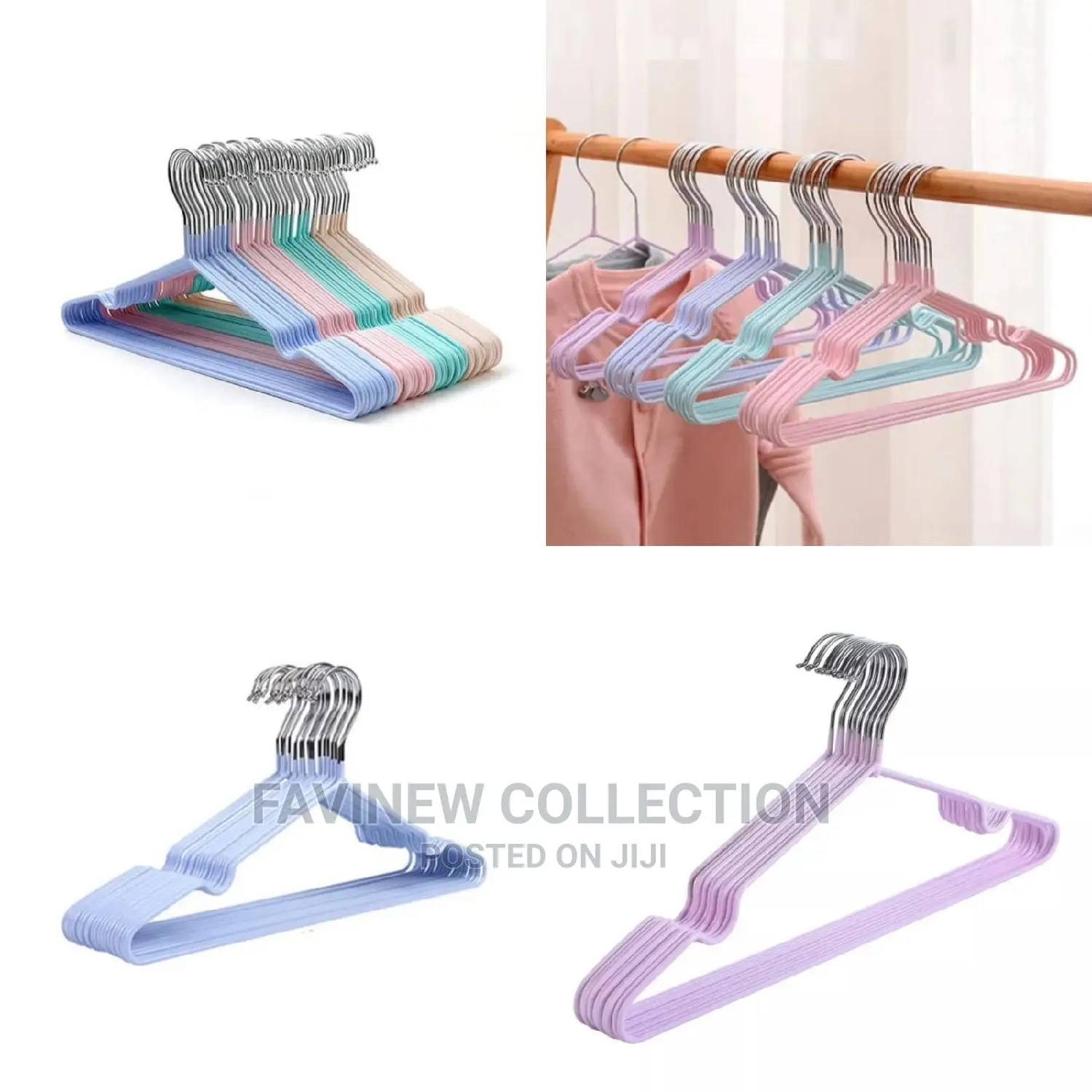 10pcs Metallic Clothes Hangers