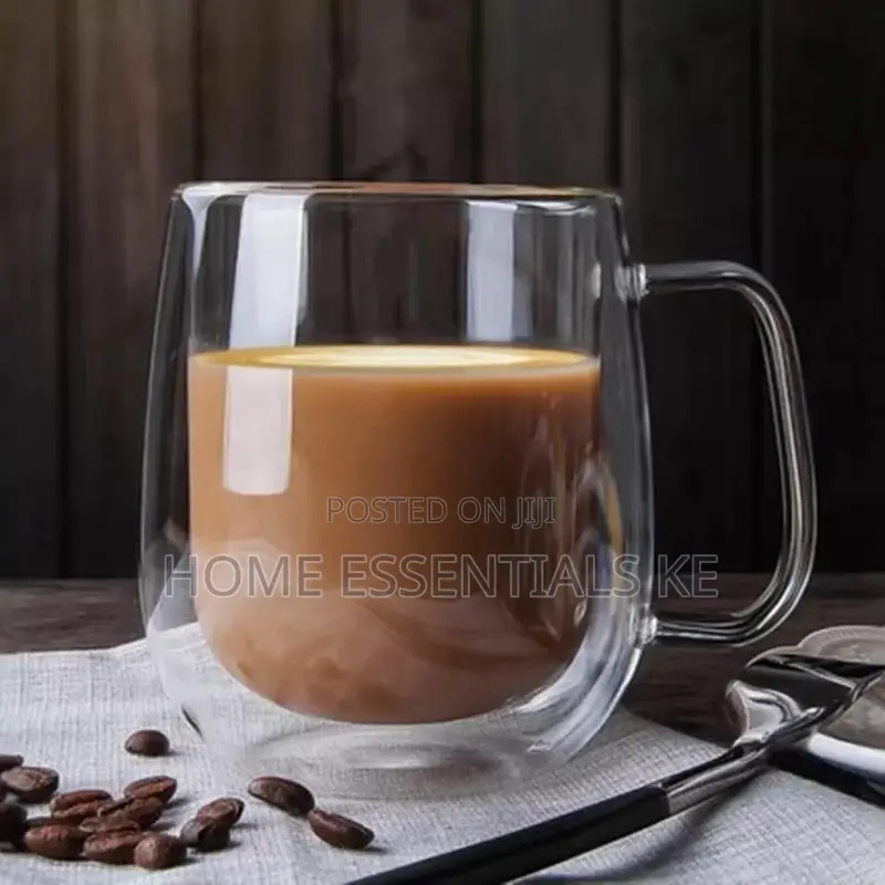 Double Wall Unique Glass Mug Per Pc