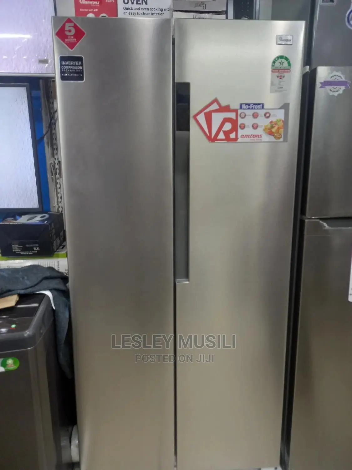 Ramtons Side by Side Led Fridge 480L